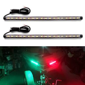 Botepon Navigation Led Lights For Boats , Red and Green Bow Lights, Boat Night Fishing Lights, Deck Lights, IP67 Waterproof for Pontoon Boat Bas Boat Dinghy Kayak Jon Boat Yacht