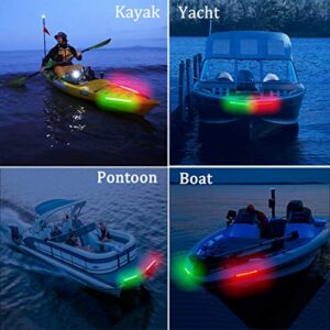 Botepon Navigation Led Lights For Boats , Red and Green Bow Lights, Boat Night Fishing Lights, Deck Lights, IP67 Waterproof for Pontoon Boat Bas Boat Dinghy Kayak Jon Boat Yacht