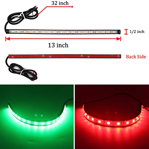 Botepon Navigation Led Lights For Boats , Red and Green Bow Lights, Boat Night Fishing Lights, Deck Lights, IP67 Waterproof for Pontoon Boat Bas Boat Dinghy Kayak Jon Boat Yacht