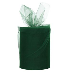 dark green tulle roll spool 6 inch x 100 yards for tulle decoration