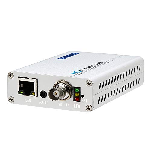 HaiweiTech HES-101 HEVC Encoder H.265 H.264 1080P@30 fps SD/HD/ 3G-SDI to IP Encoder IPTV HD Video Audio Live Streaming Encoder HD-SDI Transmitter with HTTP, RTSP, UDP, SRT, HLS, RTMP, Multicast