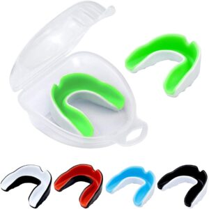 5 pack kids youth mouth guard for sports, menoly boys girls mouthguard for football basketball boxing mma hockey taekwondo karate wrestling