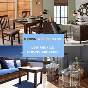 8 Pack - 2 Colors Self Adhesive Square Furniture Felt Pad Surface Protector for Hardwood, Tile, Laminated Floor - Cut into Any Shape