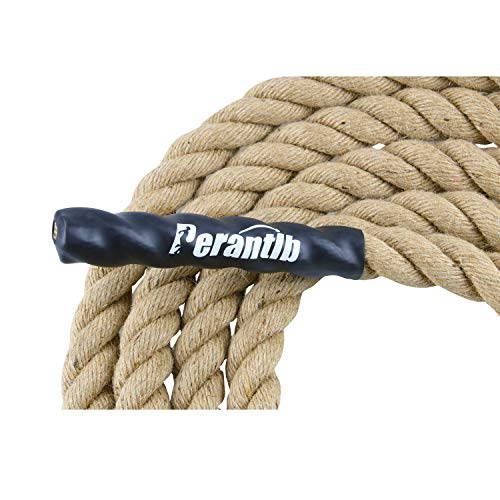 Perantlb Outdoor Climbing Rope for Fitness and Strength Training, Workout Gym Climbing Rope, 1.5'' in Diameter, Length Available: 10, 15, 20, 25, 30, 50 Feet