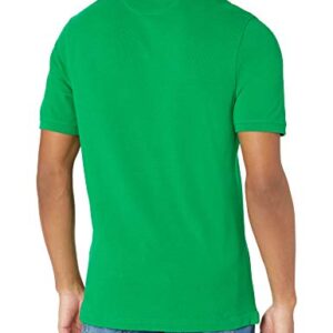 Amazon Essentials Men's Slim-Fit Cotton Pique Polo Shirt, Green, Large