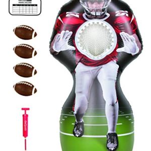 GoSports Inflataman Football Challenge - Inflatable Receiver Touchdown Toss Game