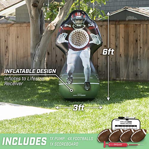 GoSports Inflataman Football Challenge - Inflatable Receiver Touchdown Toss Game