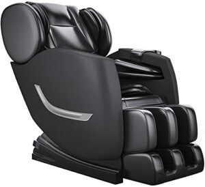 smagreho 2022 new full body electric zero gravity shiatsu massage chair with bluetooth heating and foot roller for home and office (black)