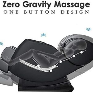 SMAGREHO 2022 New Full Body Electric Zero Gravity Shiatsu Massage Chair with Bluetooth Heating and Foot Roller for Home and Office (Black)