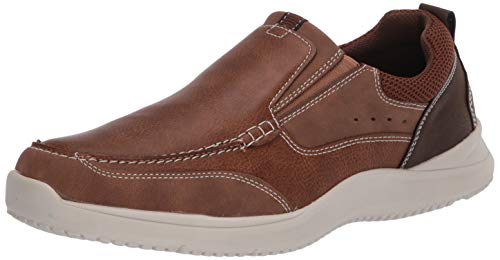 Nunn Bush Men's Conway Slip-On Moccasin Toe with Comfort Gel Loafer, Tan, 13 Wide