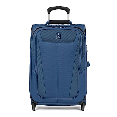 Travelpro Maxlite 5 Softside Expandable Upright 2 Wheel Luggage, Lightweight Suitcase, Men and Women, Sapphire Blue, Carry-On 22-Inch