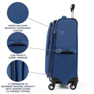 Travelpro Maxlite 5 Softside Expandable Luggage with 4 Spinner Wheels, Lightweight Suitcase, Men and Women, Sapphire Blue, Carry-On 21-Inch