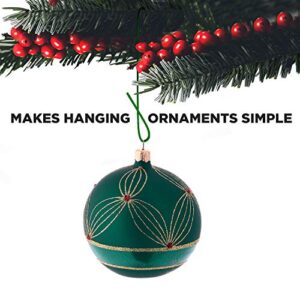 Leafeon 300 Pack Christmas Ornament Hooks for Christmas Tree Decoration – The Best Holiday Ornament Hangers (Green)