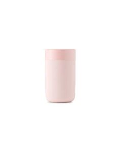 w&p porter ceramic mug w/ protective silicone sleeve, blush 16 ounces | on-the-go | no seal tight | reusable cup for coffee or tea | portable | dishwasher safe