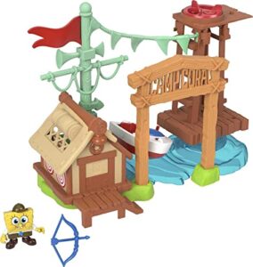 imaginext spongebob playset, camp coral, campground with character figure and play pieces for preschool pretend play 3+ years (amazon exclusive)