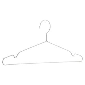 amazon basics stainless steel clothes hangers, 50-pack, silver
