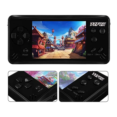 Retro Plus Handheld Games for Kids Adults, 218 Classic Games Built in Portable Arcade Video Games Player 3.5 Inch TFT Big Screen Rechargeable Li-ion, Support AV Output,Earphone,Volume Control -Black