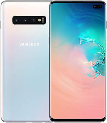 SAMSUNG Galaxy S10+ Plus 128GB+8GB RAM SM-G975U Dual Sim 6.4" LTE T-Mobile Locked Smartphone (Prism White)