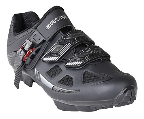 Gavin Elite MTB Cycling Shoe, Mountain Bike Shoe - SPD Cleat Compatible Black