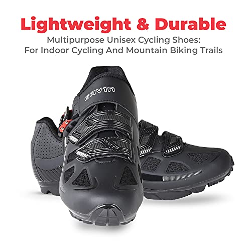 Gavin Elite MTB Cycling Shoe, Mountain Bike Shoe - SPD Cleat Compatible Black