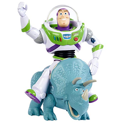 Toy Story Buzz Lightyear and Trixie 2-Pack Character Figures in True to Movie Scale, Highly Posable with Signature Expressions for Storytelling and Adventure Play