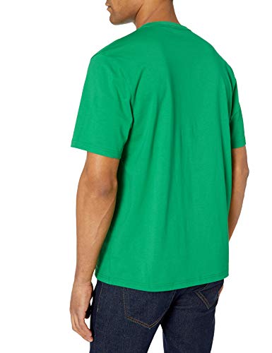Amazon Essentials Men's Regular-Fit Short-Sleeve V-Neck T-Shirt, Pack of 2, Bright Green/Light Grey Heather, Large