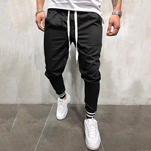 HunYUN Fashion Men's Premium Relaxed Fit Straight Leg Pants Casual ...