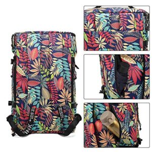 Floral Gym Duffle Bag Backpack 4 ways for Women Waterproof with Shoes Compartment for travel Sport Hiking laptop Lightweight, Kalesi XL