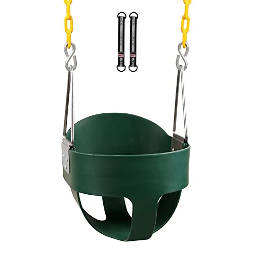 RedSwing High Back Toddler Bucket Swing Seat with Coated Chains, Heavy Duty Kids Swing Seat for Outside, Playground, Backyard, Swing Set Accessories