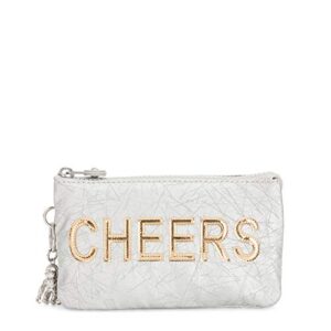 kipling creativity large metallic cheers pouch cheers