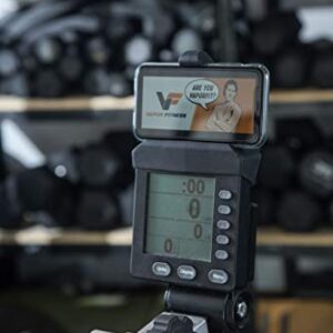 Phone Holder Made for PM5 Monitors of Concept 2 Rower, SkiErg and BikeErg - Silicone Smartphone Cradle Compatible with Concept 2 Rowing Machine. Ideal Rower Accessories