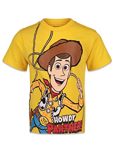 Disney Pixar Toy Story Woody Buzz Lightyear Forky Alien Rex Slinky Dog Toddler Boys 4 Pack T-Shirts Big Kid 2T