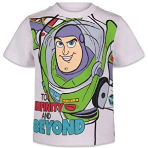 Disney Pixar Toy Story Woody Buzz Lightyear Forky Alien Rex Slinky Dog Toddler Boys 4 Pack T-Shirts Big Kid 2T