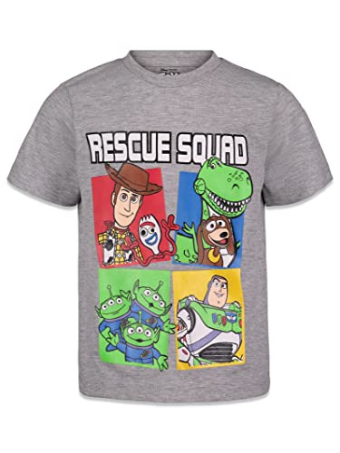 Disney Pixar Toy Story Woody Buzz Lightyear Forky Alien Rex Slinky Dog Toddler Boys 4 Pack T-Shirts Big Kid 2T