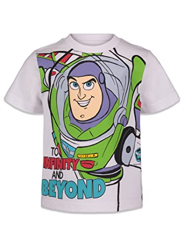 Disney Pixar Toy Story Woody Buzz Lightyear Forky Alien Rex Slinky Dog Toddler Boys 4 Pack T-Shirts Big Kid 3T