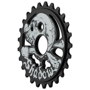 THE SHADOW CONSPIRACY 25T Cranium Durable Graphics-Based Single Speed BMX Chainring Sprocket, Color Options - Black