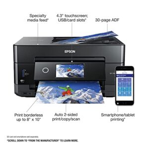 Epson Expression Premium XP-7100 Wireless Color Photo Printer with ADF, Scanner and Copier. Full 1-Year Limited Warranty (Renewed Premium),Black