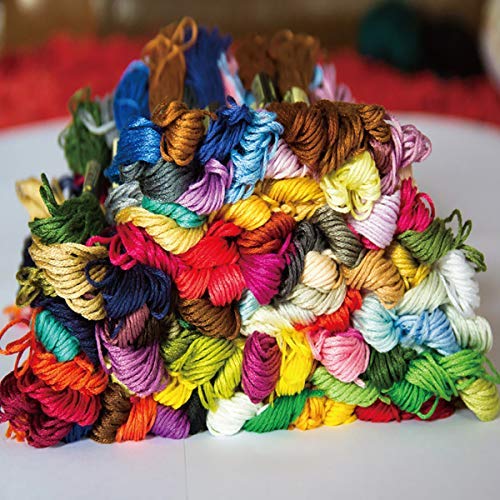 Vilihkc Rainbow Color Embroidery Floss 447 Skeins Per Pack with Cotton for Cross Stitch Threads Bracelet Yarn Craft Floss Embroidery Floss Set