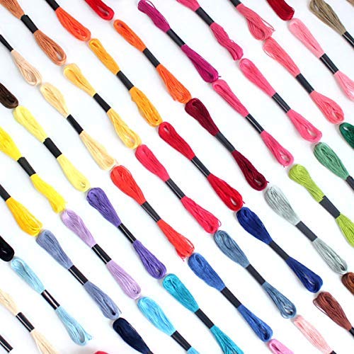 Vilihkc Rainbow Color Embroidery Floss 447 Skeins Per Pack with Cotton for Cross Stitch Threads Bracelet Yarn Craft Floss Embroidery Floss Set