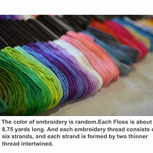 Vilihkc Rainbow Color Embroidery Floss 447 Skeins Per Pack with Cotton for Cross Stitch Threads Bracelet Yarn Craft Floss Embroidery Floss Set