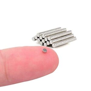 300PCS Fastener Decor Craft Miniature Holder Magnets for Hobbies,Crafts,Warhammer 40k Round Disc - 2mmx1mm