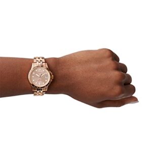 Fossil Women's FB-01 Quartz Stainless Steel Three-Hand Watch, Color: Rose Gold (Model: ES4748)