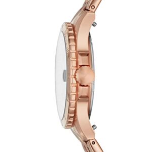 Fossil Women's FB-01 Quartz Stainless Steel Three-Hand Watch, Color: Rose Gold (Model: ES4748)