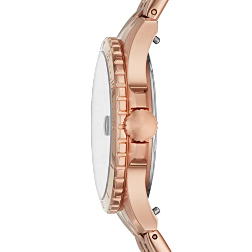 Fossil Women's FB-01 Quartz Stainless Steel Three-Hand Watch, Color: Rose Gold (Model: ES4748)