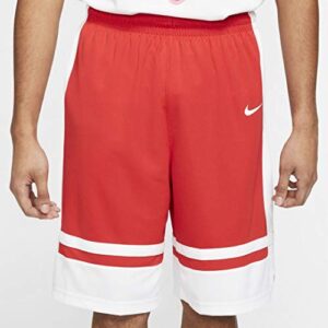 nike men's elite basketball practice short (as1, alpha, m, regular, regular, red)