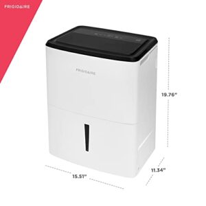 Frigidaire FFAD2233W1 Dehumidifier, Low Humidity 22 Pint Capacity with a Easy-to-Clean Washable Filter and Custom Humidity Control for maximized comfort, in White