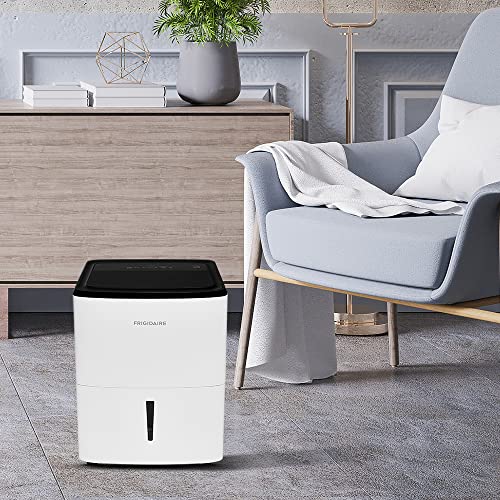 Frigidaire FFAD2233W1 Dehumidifier, Low Humidity 22 Pint Capacity with a Easy-to-Clean Washable Filter and Custom Humidity Control for maximized comfort, in White