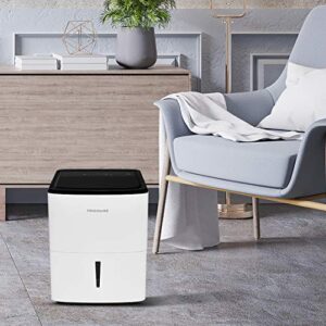 Frigidaire FFAD3533W1 Dehumidifier, Moderate Humidity 35 Pint Capacity with a Easy-to-Clean Washable Filter and Custom Humidity Control for maximized comfort, in White