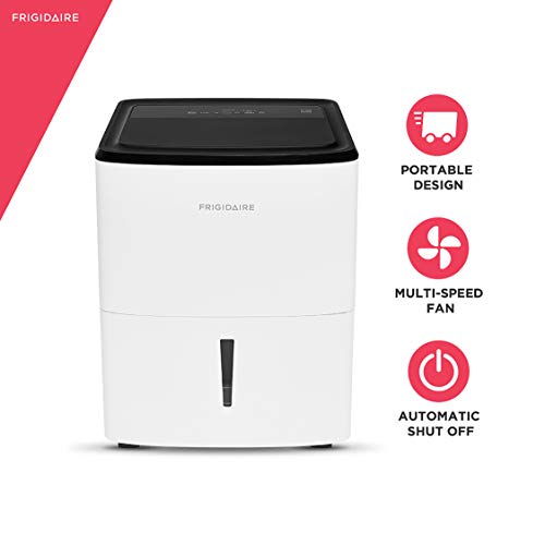 Frigidaire FFAD3533W1 Dehumidifier, Moderate Humidity 35 Pint Capacity with a Easy-to-Clean Washable Filter and Custom Humidity Control for maximized comfort, in White