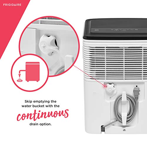 Frigidaire FFAD3533W1 Dehumidifier, Moderate Humidity 35 Pint Capacity with a Easy-to-Clean Washable Filter and Custom Humidity Control for maximized comfort, in White